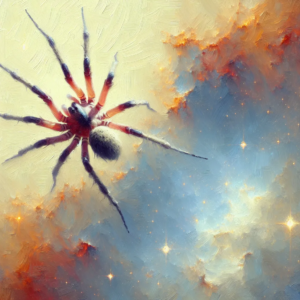 Araña Cósmica en Pastel Minimalista