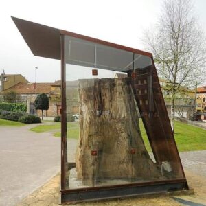 Escultura «El Vieyu Carbayu de Villaviciosa»